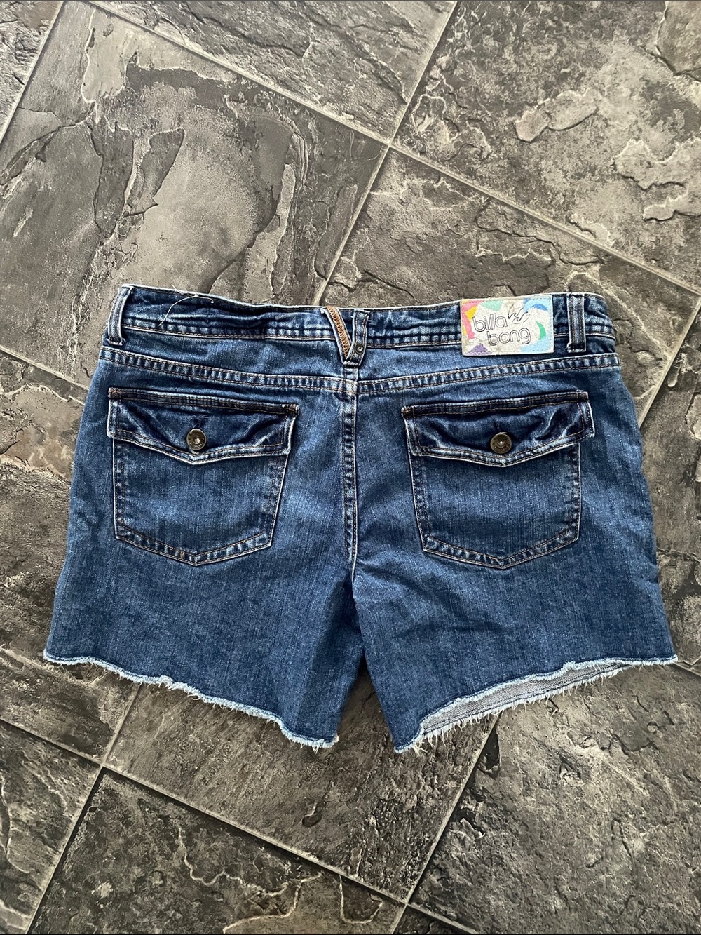 BILLABONG Retro Y2K Low-Rise Denim Coastal Summer Beach Surfer Cutoff Shorts